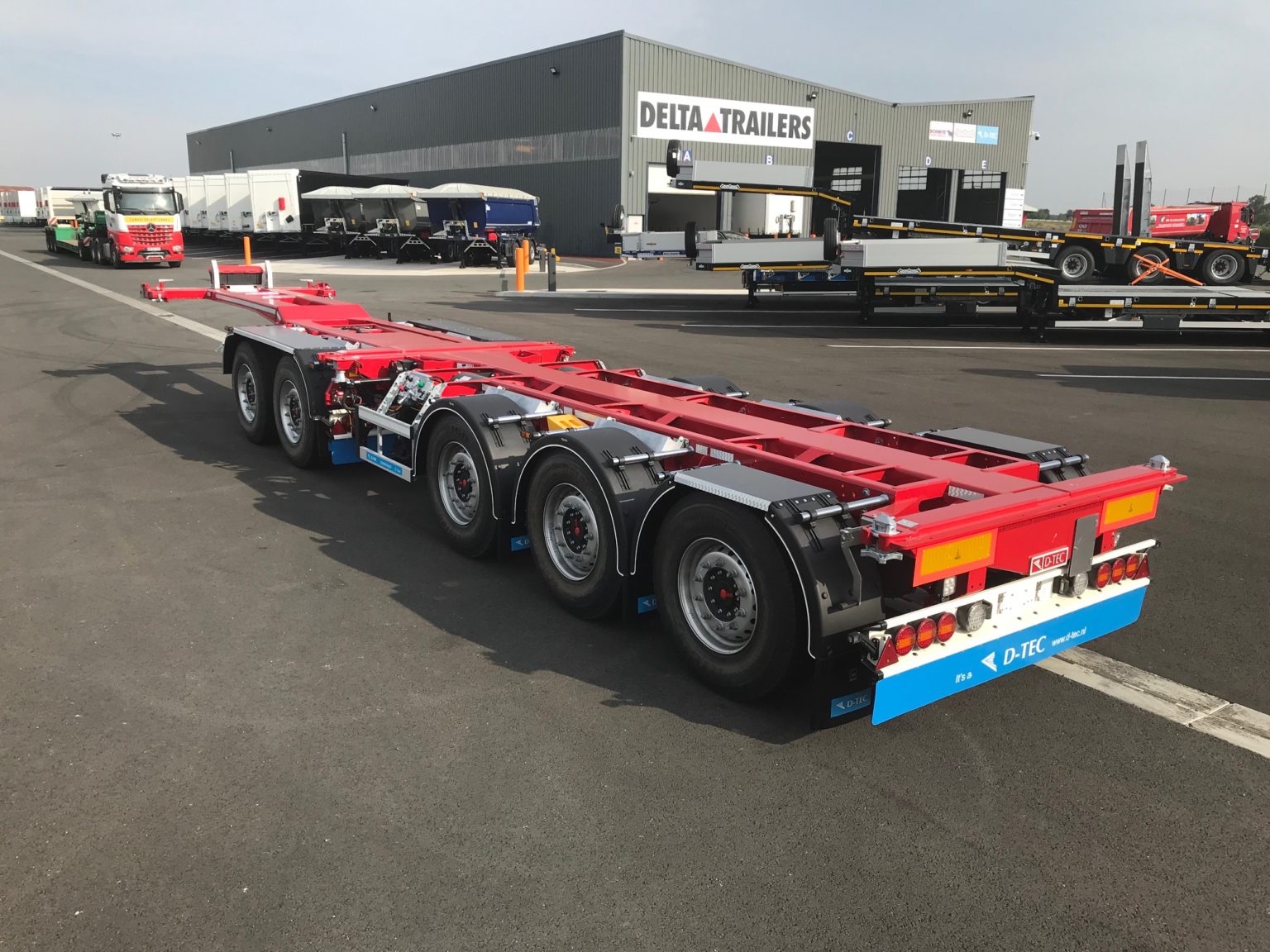 DTEC Porte Containers DTEC Combitrailer multiposition 5 Essieux
